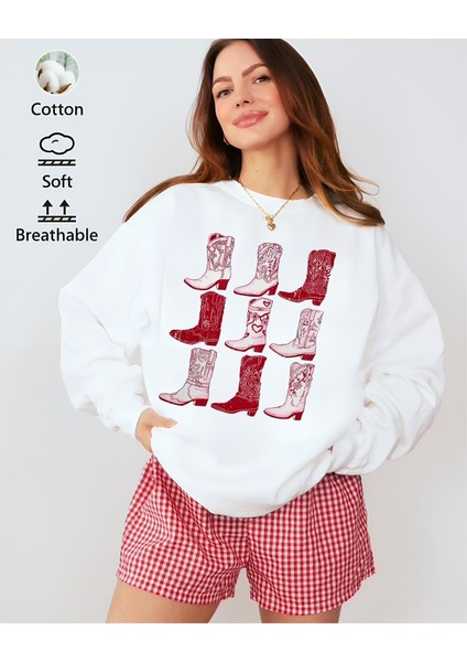 Premium Oversize Kesim Uzun Kollu Baskılı Sweatshirt