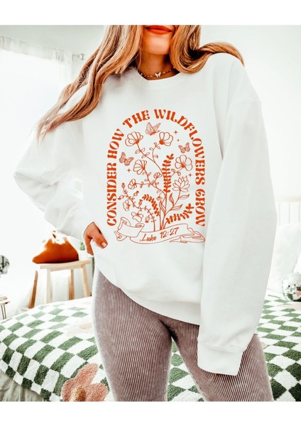 Premium Oversize Kesim Uzun Kollu Baskılı Sweatshirt