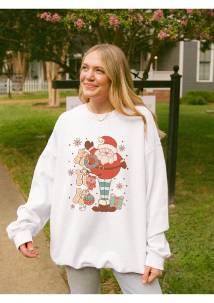 Premium Oversize Kesim Uzun Kollu Baskılı Sweatshirt