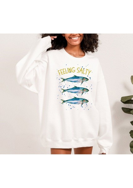 Premium Oversize Kesim Uzun Kollu Baskılı Sweatshirt