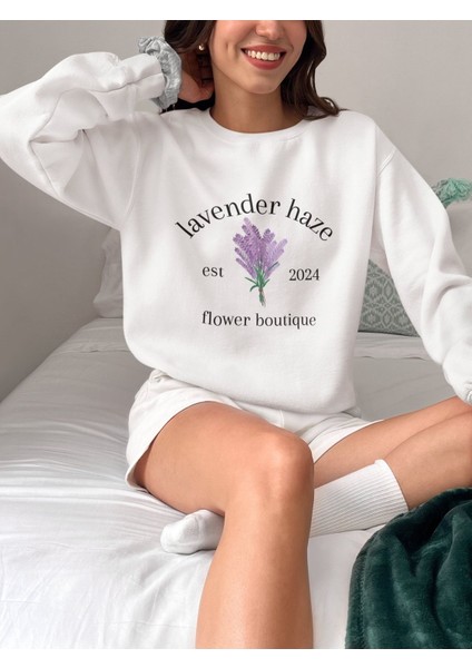 Premium Oversize Kesim Uzun Kollu Baskılı Sweatshirt