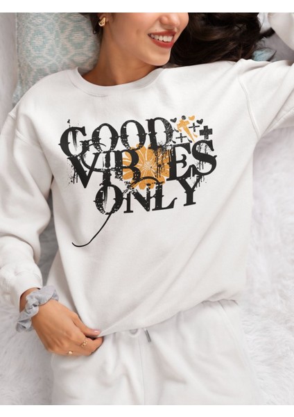 Premium Oversize Kesim Uzun Kollu Baskılı Sweatshirt