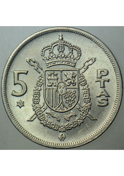 Ispanya 5 Peseta 1975 (78). Kral Juan Carlos Dönemi. Çilaltı fiyatları