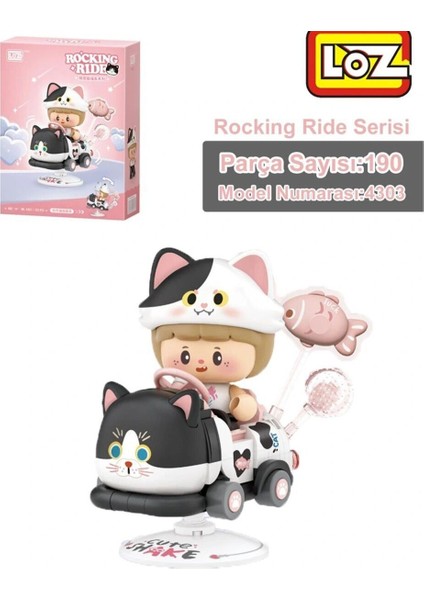 LZ-4303 Loz Holstein Cat Sallanma Sürüşü 190 Parça Block Oyuncak