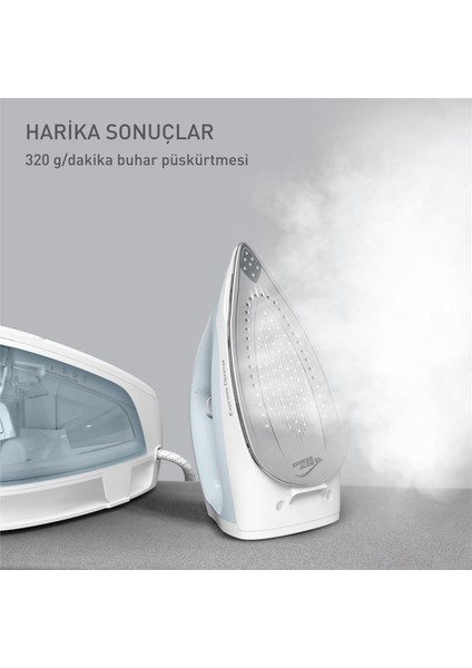 SV42 Express Optimal 110 gr Sürekli ve 120 gr Şok Buharlı 2200 Watt Buhar Kazanlı Ütü