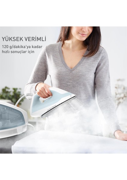 SV42 Express Optimal 110 gr Sürekli ve 120 gr Şok Buharlı 2200 Watt Buhar Kazanlı Ütü