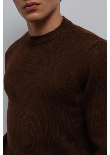 Kahve Yumuşak Dokulu Erkek Kazak fırsatları