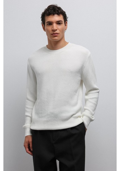 Ekru Dokulu Erkek Kazak fiyatları