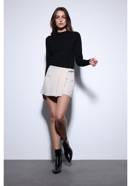 Siyah Basic Kadın Triko Kazak