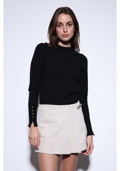 Siyah Basic Kadın Triko Kazak fiyatları