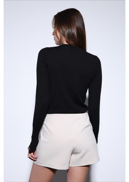 Siyah Basic Kadın Triko Kazak indirimleri