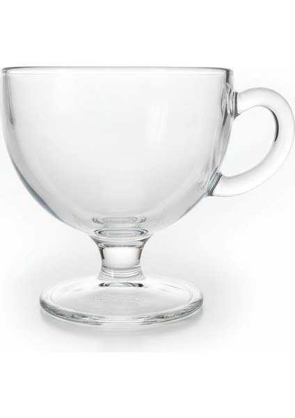 6'lı Kulplu Parlak Cam Meşrubat-Kahve Büyük Ayaklı Fincan Takımı - 6X250 Ml. modelleri