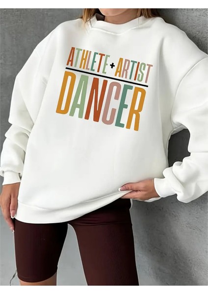 Premium Oversize Kesim Uzun Kollu Baskılı Sweatshirt