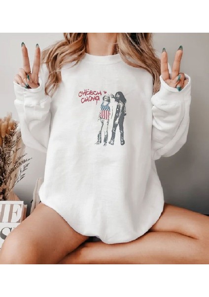 Premium Oversize Kesim Uzun Kollu Baskılı Sweatshirt