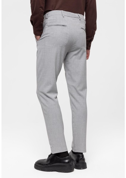 Açık Gri Erkek Slim Fit Kumaş Pantolon indirimleri
