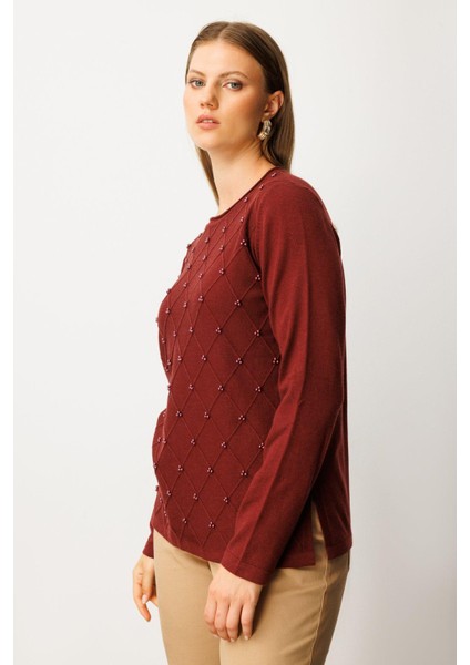 63312 Onteks Kazak Sıfır Yaka Baklava Desenli modelleri