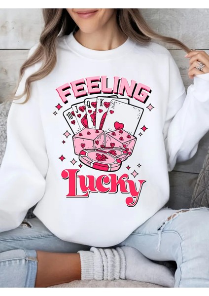 Premium Oversize Kesim Uzun Kollu Baskılı Sweatshirt