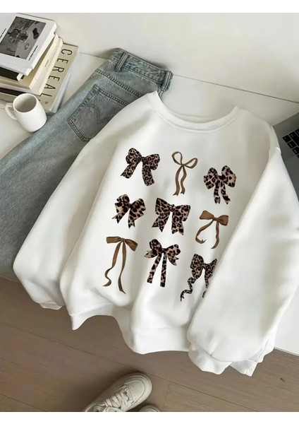 Premium Oversize Kesim Uzun Kollu Baskılı Sweatshirt