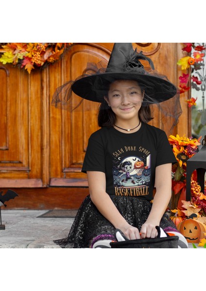 Cadılar Bayramı & Basketbol - Desenli Çocuk Tişört