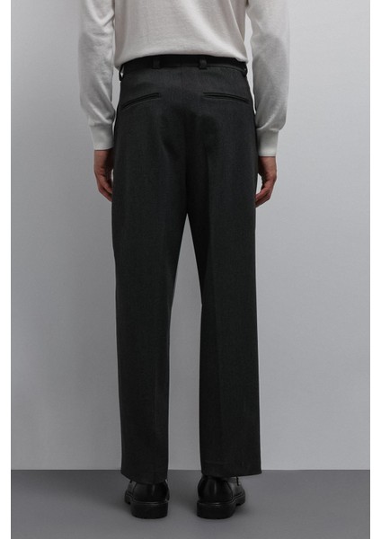 Antrasit Relax Fit Baggy Pilili Erkek Pantolon fırsatları