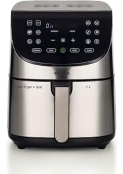 Paslanmaz Airfryer 7l, 12 Program, Geniş Sepet, Çok Renkli, Çok Fonksiyonlu fiyatları