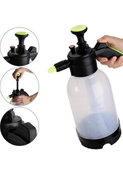 Buffer® 2 Başlıklı Oto Köpük, Su Püskürtme ve Bitki Bakım Sulama Aleti Oto Yıkama Spreyi 2 Litre