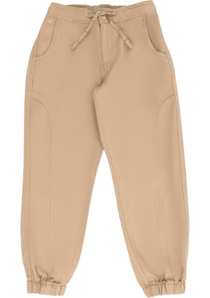 Kız Çocuk Kum Kanvas Pantolon