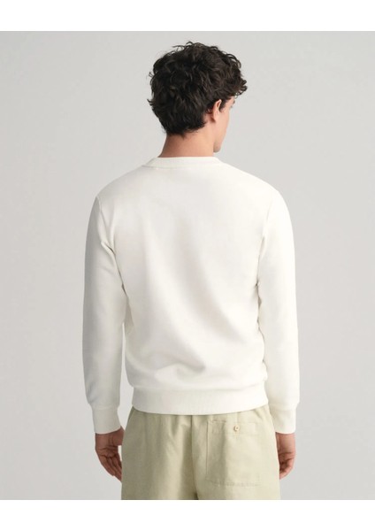 Bisiklet Yaka Logolu Regular Sweatshirt modelleri