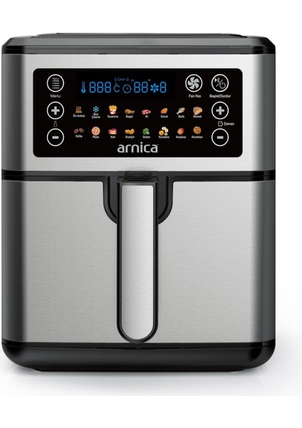 Gri Siyah Trendy Airfryer Sıcak Hava Fritözü, Çok Renkli 266450