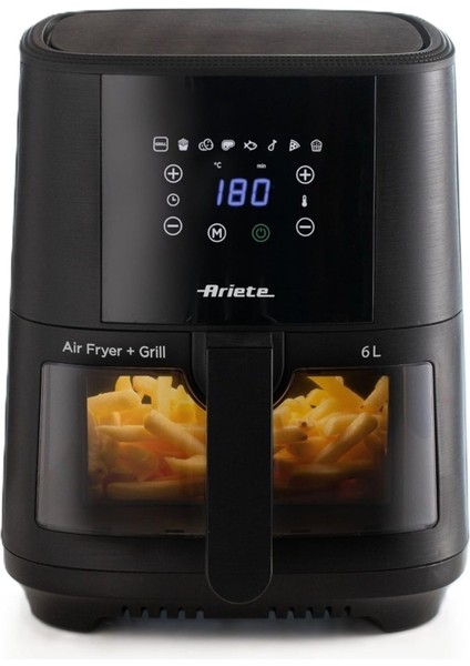 6 Litre Airfryer, 1300W, 60DK, 8 Program, Şeffaf Cam, Çok Renkli