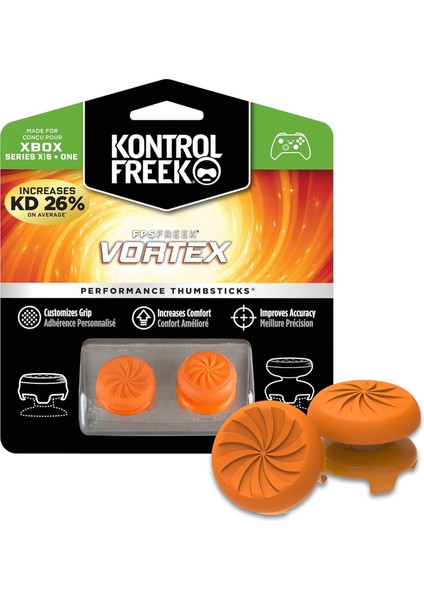 Kontrolfreek Fps Freek Vortex Performance Thumbsticks – Xbox One & Series X/s Uyumlu – 1 Yüksek Konveks + 1 Orta Kavisli Analog Başlık