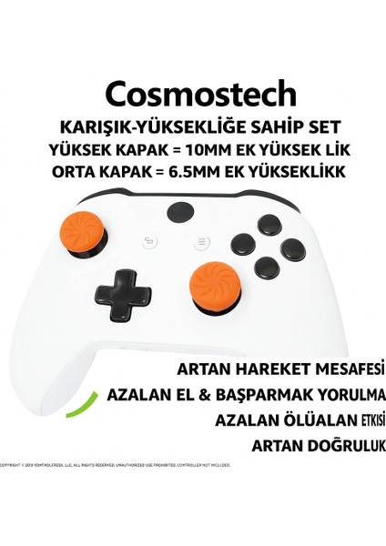 Kontrolfreek Fps Freek Vortex Performance Thumbsticks – Xbox One & Series X/s Uyumlu – 1 Yüksek Konveks + 1 Orta Kavisli Analog Başlık fiyatları