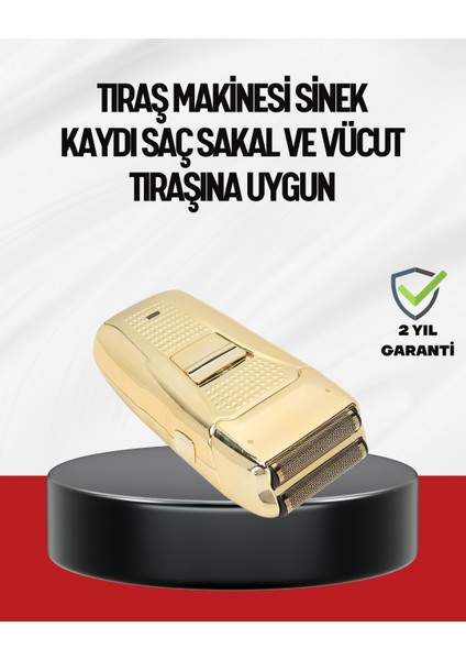 Sepetim Altın Kaplama Kablolu Erkek Tıraş Makinesi Favori Aparatlı