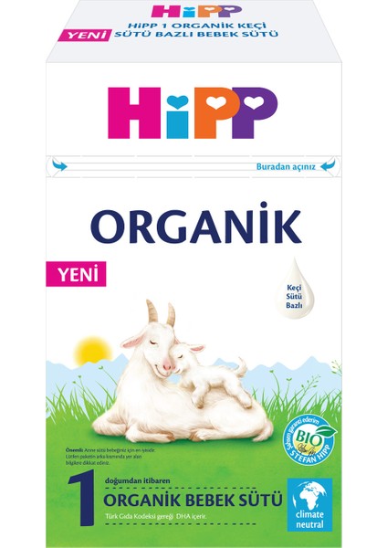 Hipp 1 Organik Keçi Sütü Bazlı Bebek Sütü 400 gr