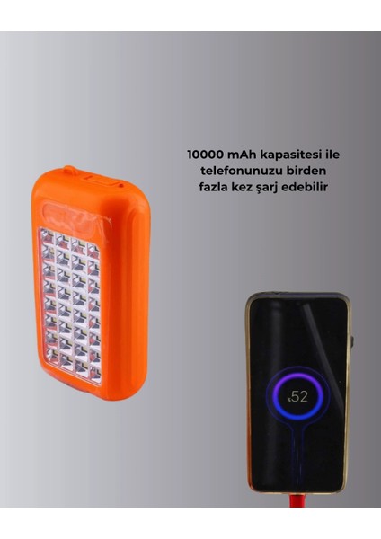 Güneş Paneli ile Şarj Olan 32 Led’li Powerbank Cihazı modelleri