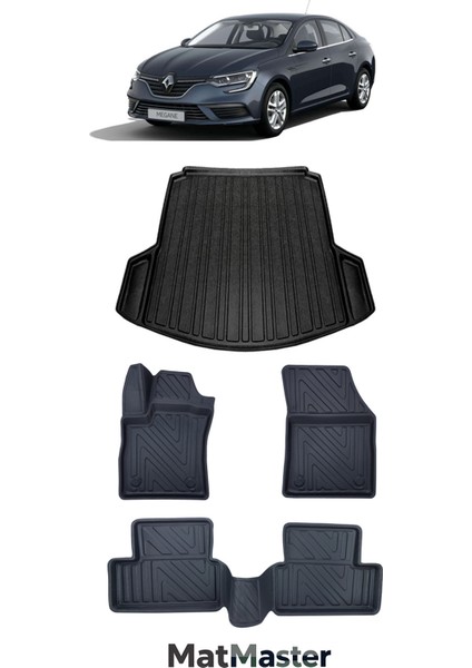 Renault Megane 4 2025 Model 5d Premium Ekstra Havuzlu Paspas ve Bagaj Havuzu Set