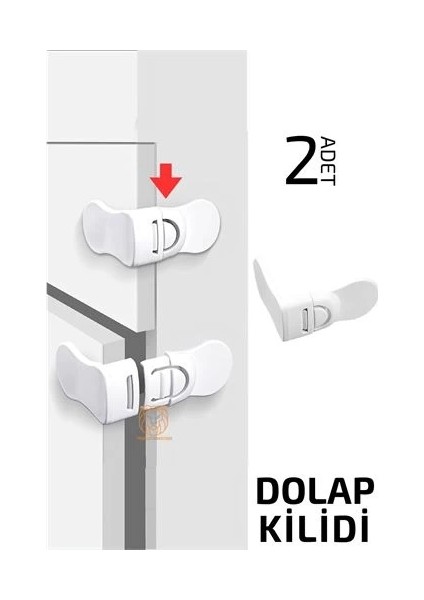 Bx Çocuklara Dolap Güvenlik Kilidi 2 Adet