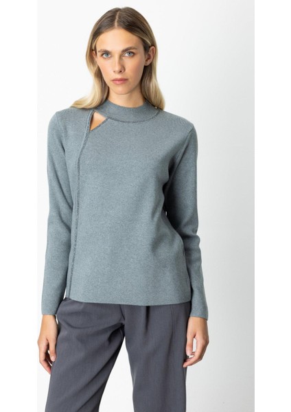 65372 Onteks Kazak Önü ve Yakası Taşlı