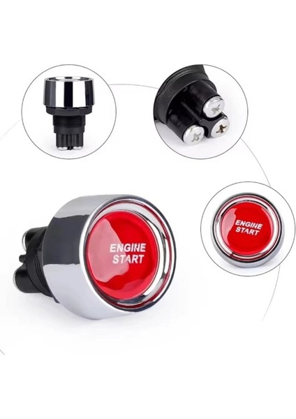MR-180A-2 Kırmızı Işıklı Buton 12V 24V 50A Ateşleme Marş Butonu fiyatları