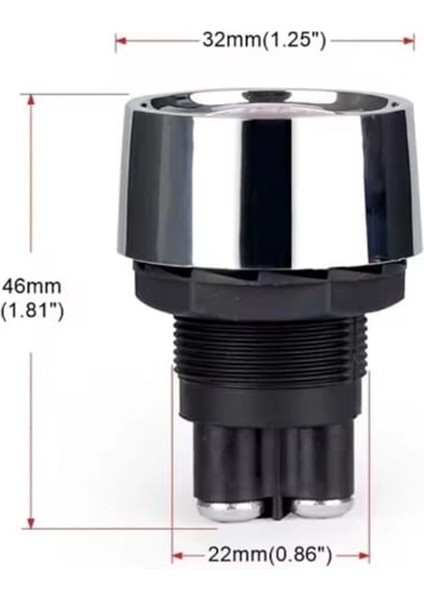 MR-180A-2 Kırmızı Işıklı Buton 12V 24V 50A Ateşleme Marş Butonu indirimleri