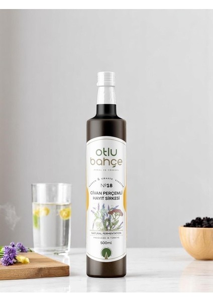 Doğal Fermantasyon Hatun Sirkesi 500ML (Civan Perçemi, Hayıt Tohumu)