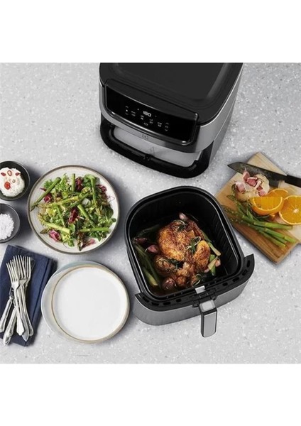 8 Programlı Dokunmatik LCD Airfryer, 7 L Sepet, Renkli Tasarım indirimleri