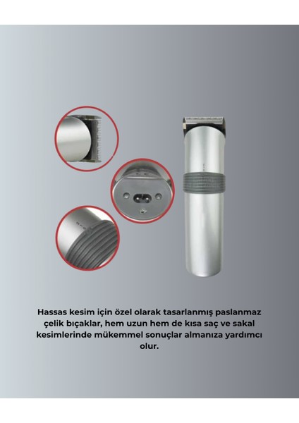 Sepetim Profesyonel Erkek Tıraş Makinesi – Kablosuz, Paslanmaz Bıçaklı ve Tam Aksesuar modelleri