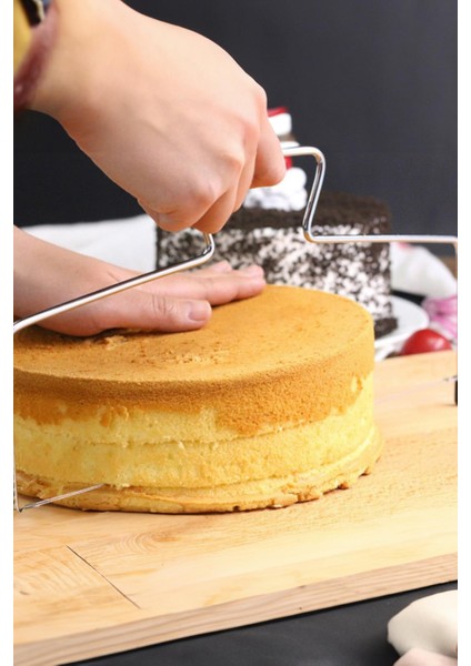 Metal Pasta Kesme Aparatı 30 cm Kek Ekmek Katman Dilimleme Bıçağı
