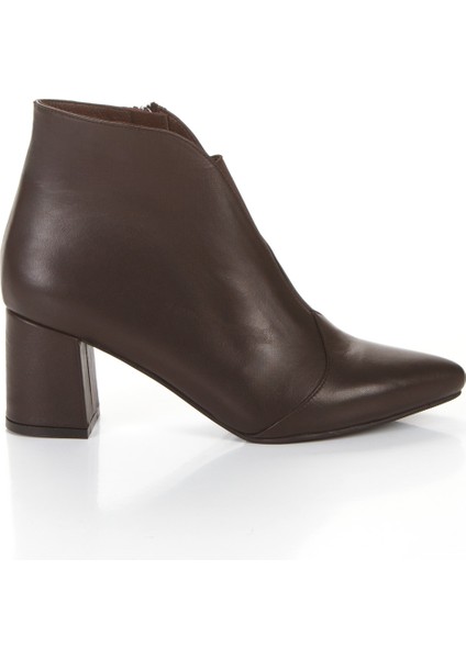 Hakiki Deri Kalın Topuklu Tay Tüyü Astarlı Önü Lastikli Kadın Bot modelleri