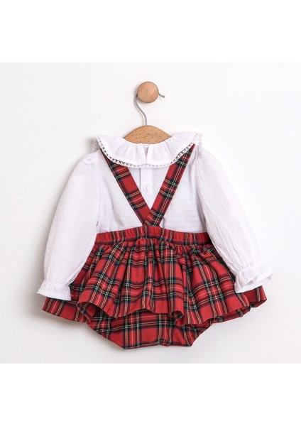 Kız Bebek Gömlekli Fırfırlı Yılbaşı Tulum Takımı CMN-3749 fırsatları