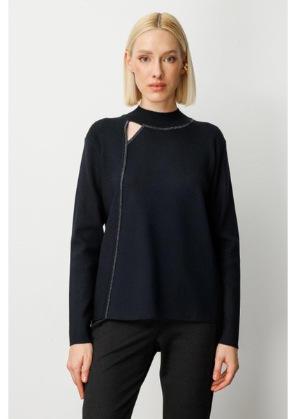 65372 Onteks Kazak Önü ve Yakası Taşlı