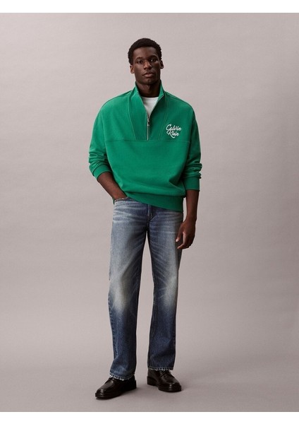 Yarım Fermuar Logolu Erkek Sweatshirt fiyatları