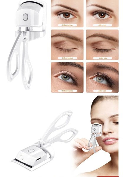 Silikon Uçlu Elektrikli Kirpik Kıvırıcı 2 Sıcaklık Modlu USB Şarjlı Kolay Rimel Kirpik Bigudisi modelleri