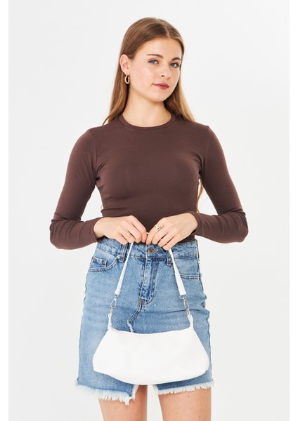 Lumira Beyaz Mini Baget Kadın Omuz, Kol ve El Çantası indirimleri